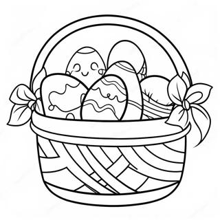 Gambar Mewarna Bakul Paskah Besar Yang Melimpah Dengan Telur 78226-20684