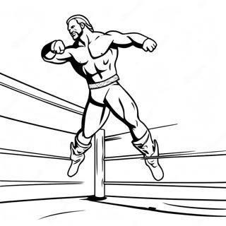 Halaman Mewarna Wrestler Wwe Yang Mengujakan Melompat Ke Atas Lawan 78248-20692