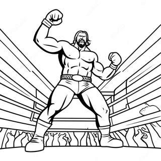 Halaman Mewarna Triple H Penuh Aksi Di Dalam Gelanggang 78251-20703