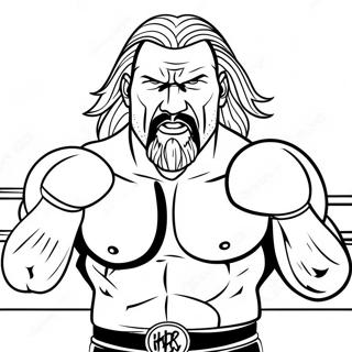 Halaman Mewarna Triple H Penuh Aksi Di Dalam Gelanggang 78251-20704