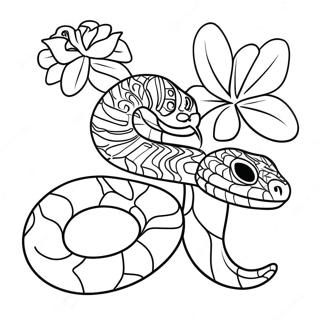 Halaman Mewarna Ular Karang Yang Ceria 78354-20778