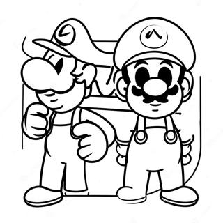 Halaman Mewarna Pengembaraan Luigi Dan Mario Halaman Mewarna