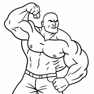 Halaman Mewarna The Rock Mengangkat Otot 78532 20910
