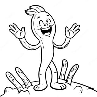 Halaman Mewarna Junior Asparagus Menyanyi 78974-21262