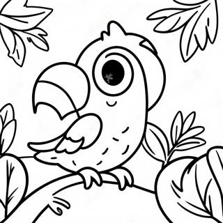 Burung Kakak Tua Berwarna Warni Di Hutan Halaman Mewarna 79100-21354