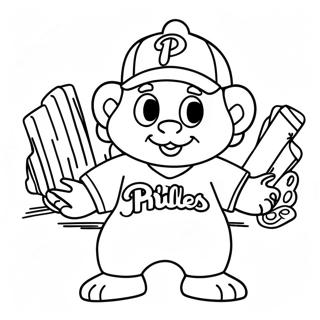 Halaman Mewarna Maskot Phillies Yang Comel 79125-21370