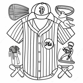 Halaman Mewarna Uniform Phillies Vintage 79128-21383