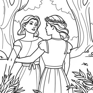 Diana Dan Roma Di Hutan Ajaib Halaman Mewarna 79153 21397