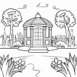 Halaman Mewarna Taman Yang Damai 79179 21417