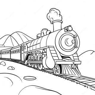 Halaman Mewarna Kereta Polar Express Yang Menawan 79254-21470