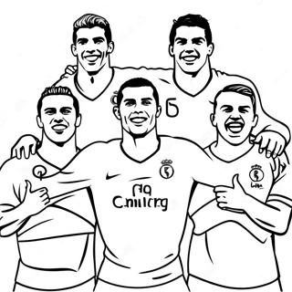 Cristiano Ronaldo Bersama Pasukannya Halaman Mewarna 7938-343