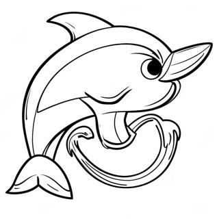 Halaman Mewarna Maskot Miami Dolphins 79541-21702