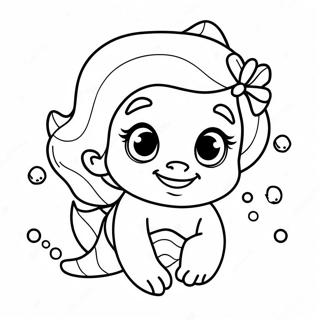 Halaman Mewarna Bayi Ariel Yang Comel 79563 21712