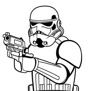 Halaman Mewarna Storm Trooper Dengan Blaster 79719-21828