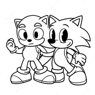 Sonic Dan Mario Halaman Mewarna