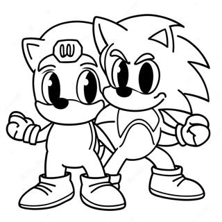 Halaman Mewarna Sonic Dan Mario 79820-21894