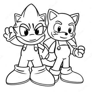 Halaman Mewarna Sonic Dan Mario 79820-21895