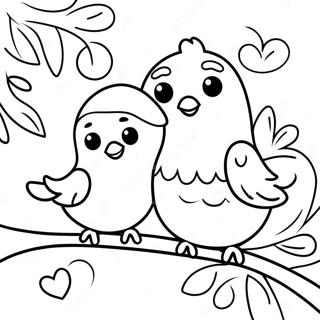 Burung Cinta Yang Menyeronokkan Halaman Mewarna 80004 22046
