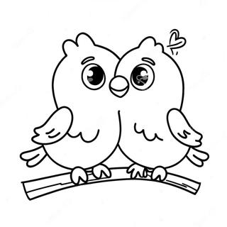 Burung Cinta Yang Menyeronokkan Halaman Mewarna 80004 22048