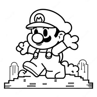 Gambar Mewarna Mario 8 Bit 80155-22156