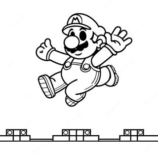 Gambar Mewarna Mario 8 Bit Melompat 80156-22157