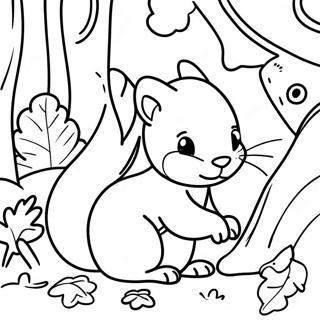 Halaman Mewarna Squirrel Yang Selesa Dan Tidur 80263-22250