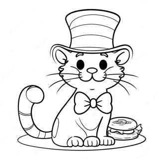 Kucing Berhati Hati Dalam Topi Halaman Mewarna 80465-22399