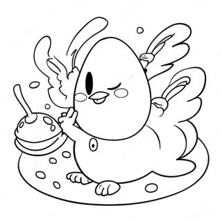 Telur Hijau Dan Ham Yang Ceria Halaman Mewarna 80467-22407