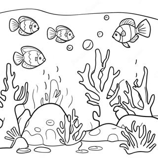 Halaman Mewarna Terumbu Karang Berwarna Warni Di Bawah Laut 80541 22459