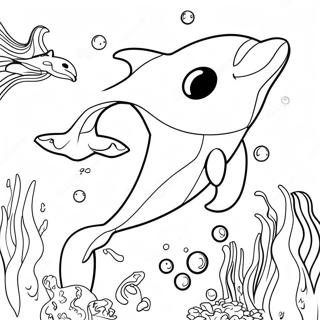 Halaman Mewarna Lumba Lumba Bermain Di Bawah Laut 80542-22464