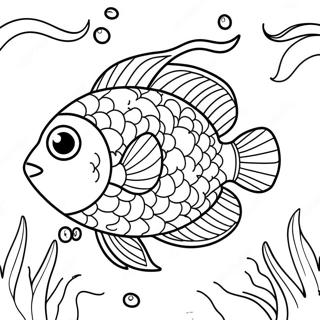 Halaman Mewarna Ikan Tropika Berwarna Warni Di Bawah Laut 80544 22470