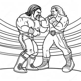 Halaman Mewarna Pertandingan Superstar Wwe 80669-22563