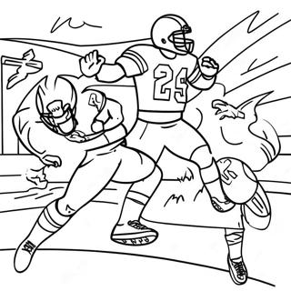 Halaman Mewarna Adegan Permainan Super Bowl 2024 Yang Penuh Aksi 80877-22731