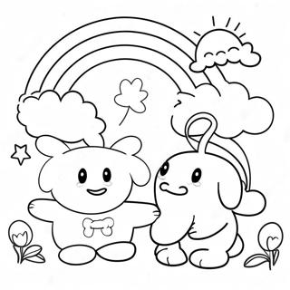 Gambar Mewarna Keseronokan Rakan Pelangi Cyan 81005 22821