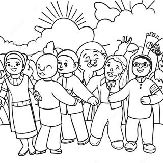 Gambar Mewarna Perayaan Kepelbagaian Budaya 81029-22838