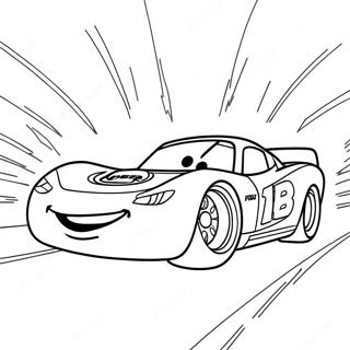 Lightning Mcqueen Berlumba Di Waktu Senja Halaman Mewarna 8112-662
