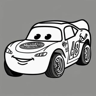 Lightning Mcqueen Dalam Perlumbaan Halaman Mewarna 8114-1787