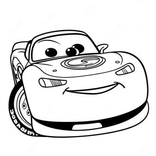Lightning Mcqueen Dengan Senyuman Besar Halaman Mewarna 8115-2033