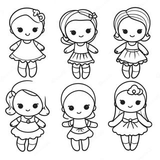 Halaman Mewarna Anak Patung Kertas Comel 81519 23222