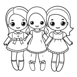 Halaman Mewarna Anak Patung Kertas Comel 81519 23223