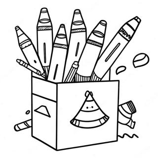 Halaman Mewarna Kotak Krayon Yang Fantasi 81571-23267