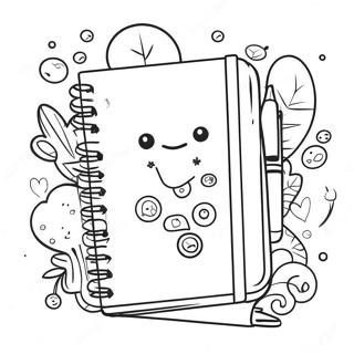 Halaman Mewarna Buku Nota Comel Dengan Stiker 81572-23270