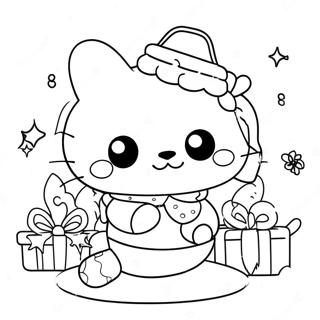 Krismas Sanrio Halaman Mewarna