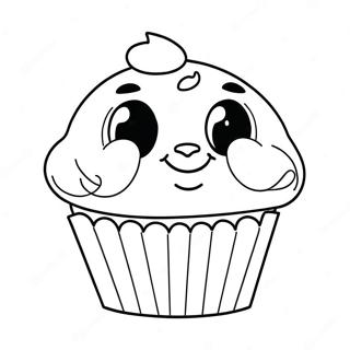 Bluey Muffin Halaman Mewarna