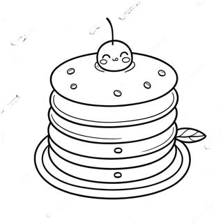 Halaman Mewarna Pancake Kartun Comel 82139 23709