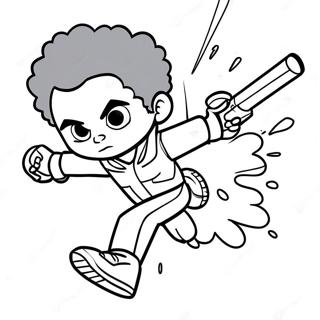 Halaman Mewarna Adegan Aksi Huey Freeman 82290-23847