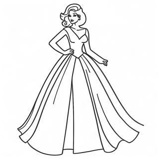 Halaman Mewarna Pakaian Glamorous 82317 23872