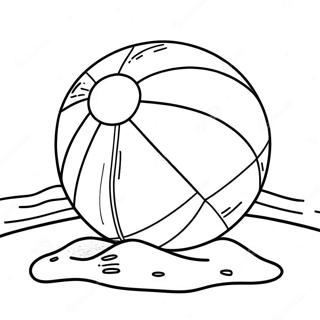 Halaman Mewarna Bola Pantai Di Pasir 82396 23937