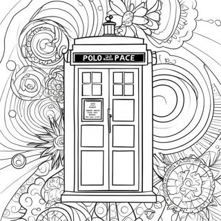 Halaman Mewarna Tardis Yang Berwarna Warni 82701-24171
