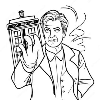 Halaman Mewarna Dr Who Dalam Aksi 82702-24175